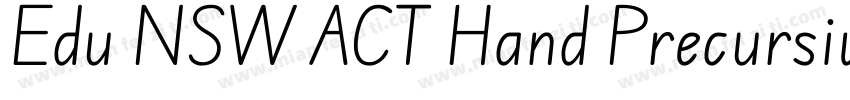 Edu NSW ACT Hand Precursive字体转换